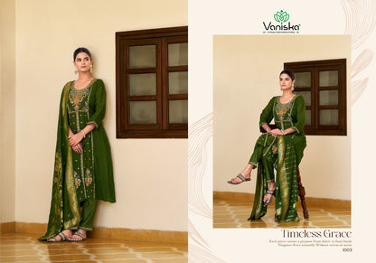 Sayuri Vol 1 Vaniska Chanderi Readymade Pant Style Suits Wholesaler Ahmedabad