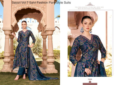 Sayuri Vol 7 Salvi Fashion Modal Silk Pant Style Suits Wholesale Price