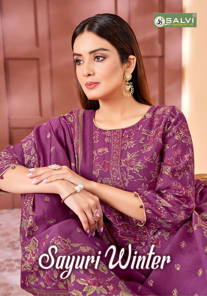Sneha Mumtaz Arts Viscose Karachi Pashmina Salwar Suits Supplier India