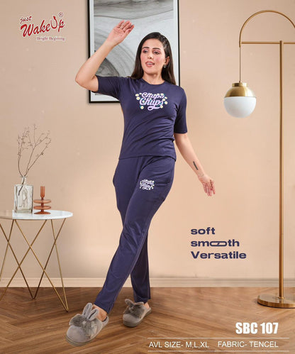 Sbc 107 Wakeup Tencil Pyjama Night Suits Exporter India