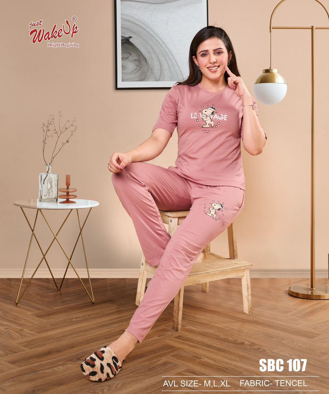 Sbc 107 Wakeup Tencil Pyjama Night Suits Exporter India