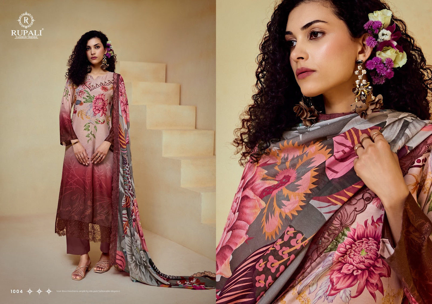 Scarlet Bloom Rupali Viscose Muslin Pant Style Suits Wholesaler Ahmedabad