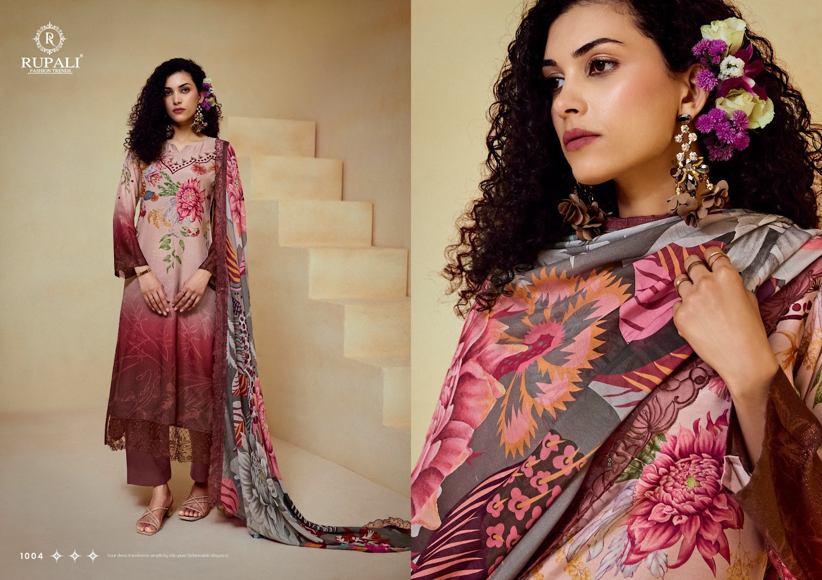 Scarlet Bloom Rupali Viscose Muslin Pant Style Suits Wholesaler Ahmedabad