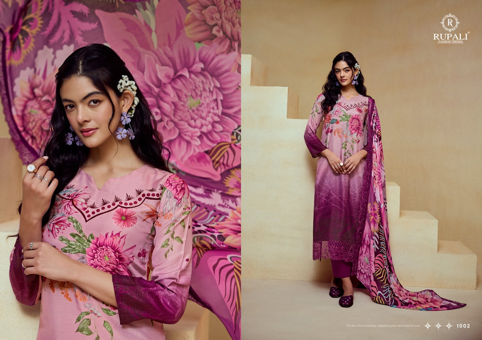 Scarlet Bloom Rupali Viscose Muslin Pant Style Suits Wholesaler Ahmedabad