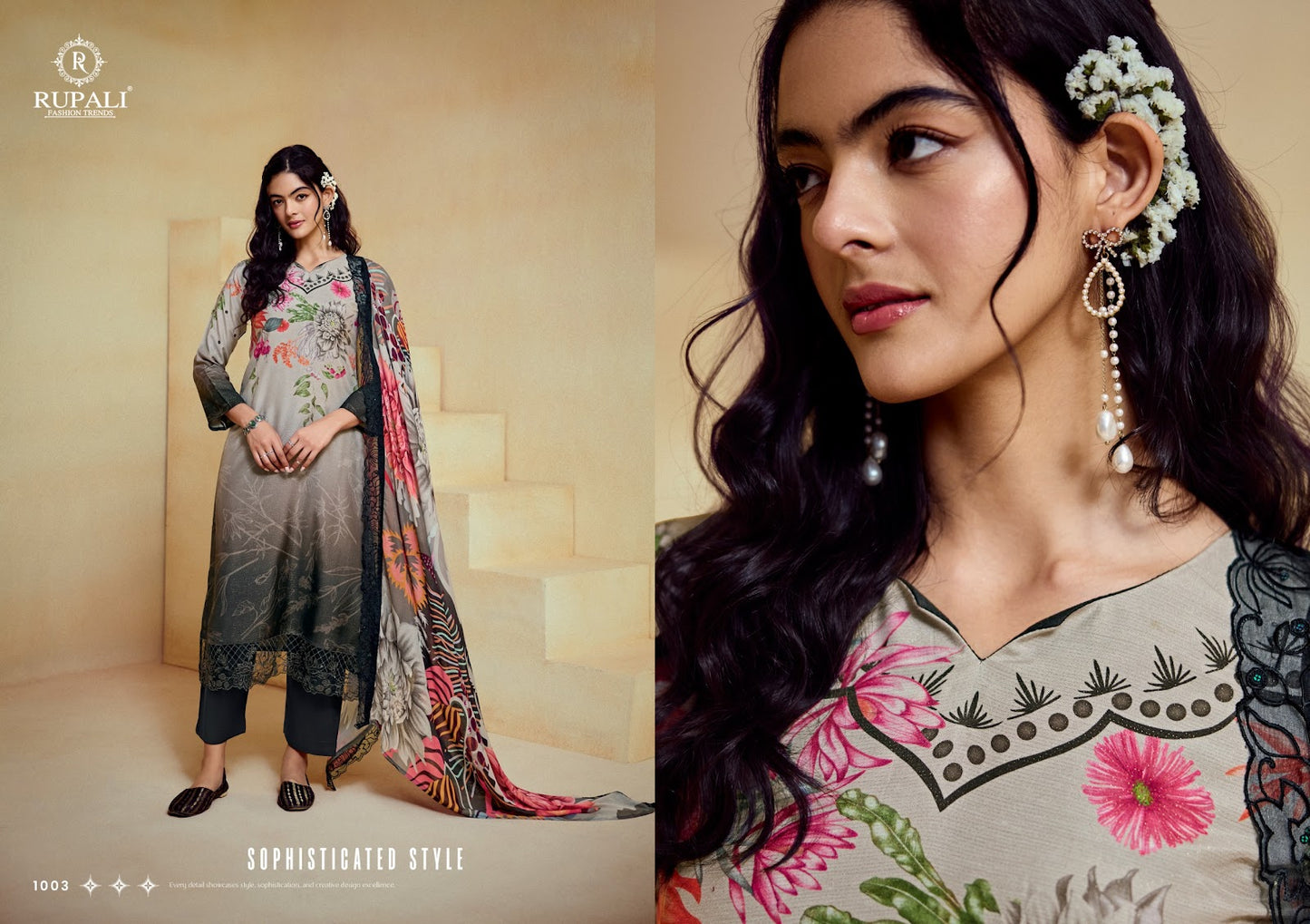 Scarlet Bloom Rupali Viscose Muslin Pant Style Suits Wholesaler Ahmedabad