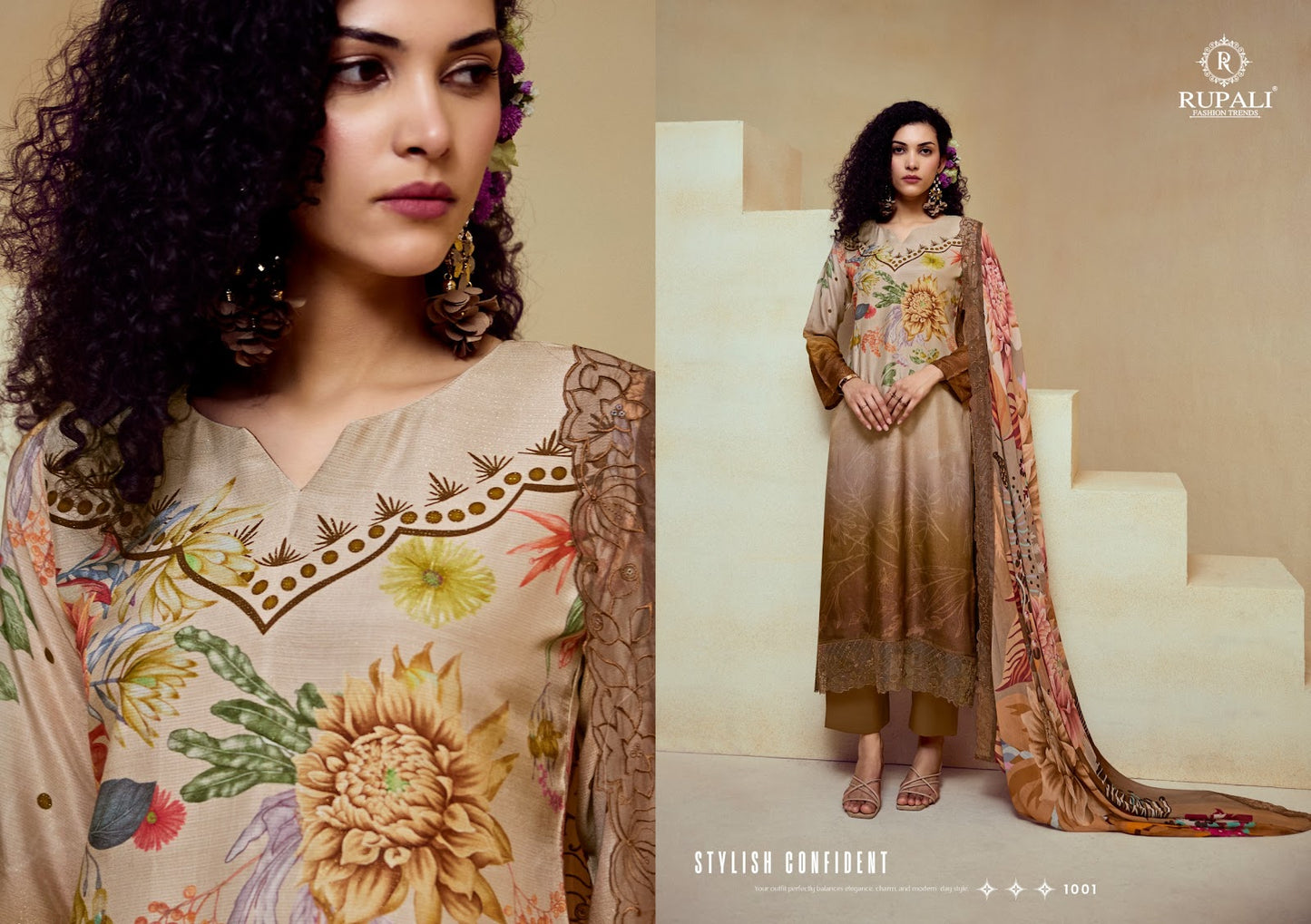 Scarlet Bloom Rupali Viscose Muslin Pant Style Suits Wholesaler Ahmedabad