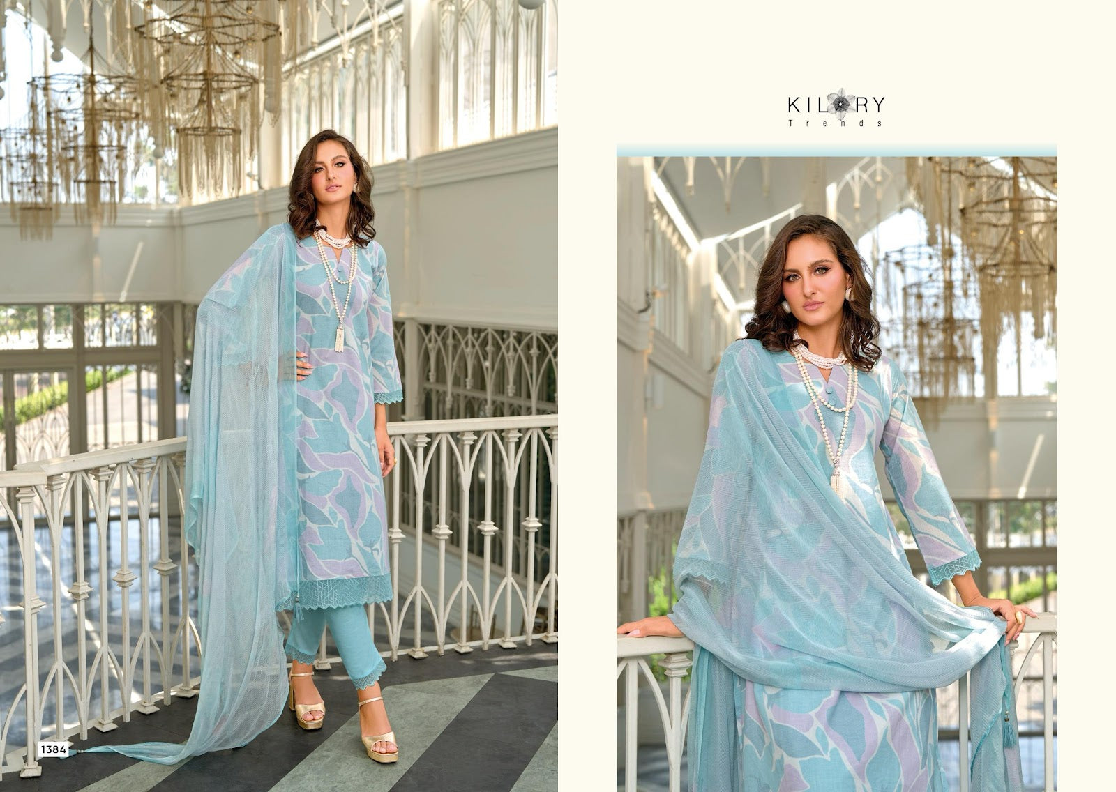 Scarlet Kilory Pure Lawn Pant Style Suits Exporter Gujarat