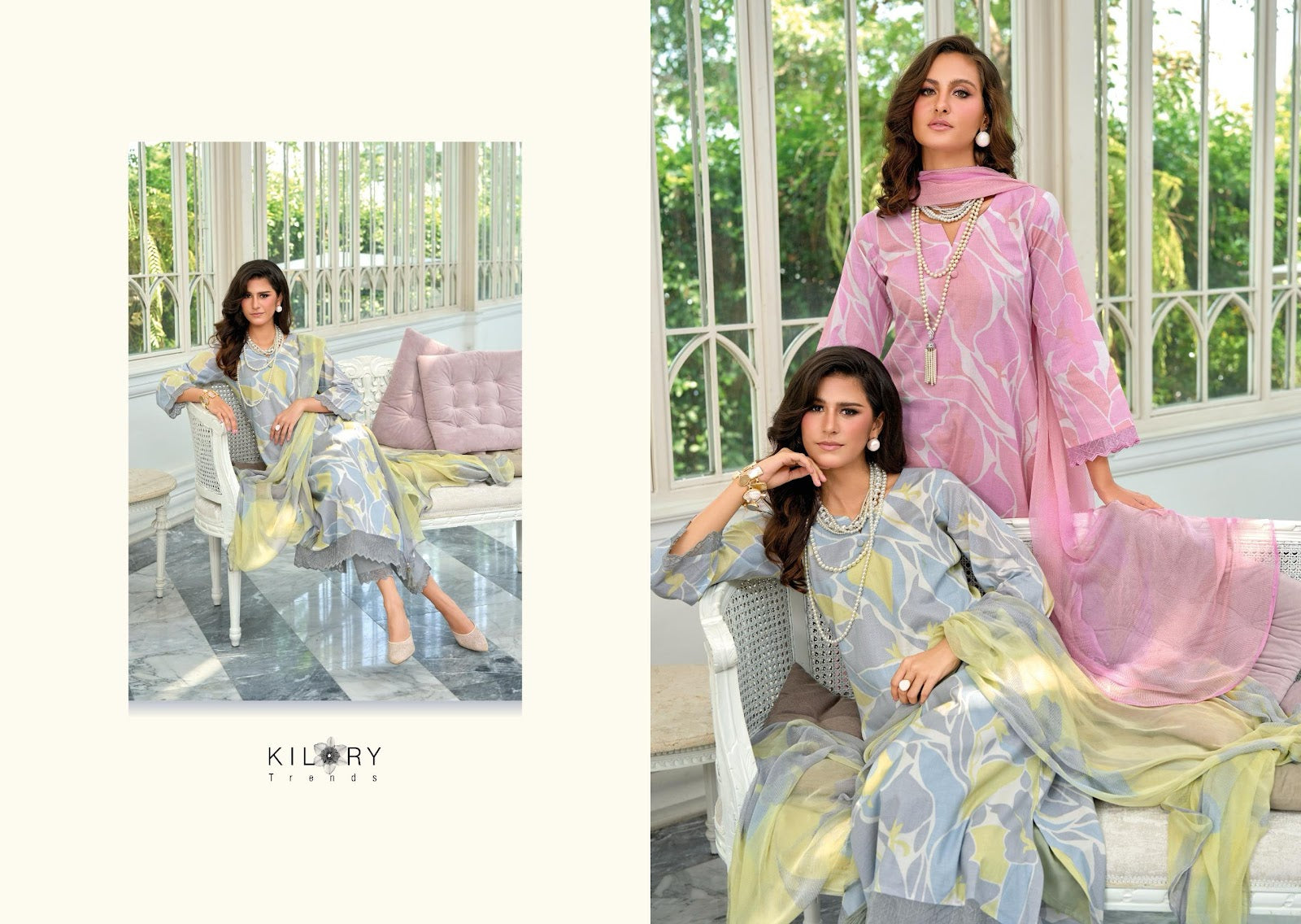 Scarlet Kilory Pure Lawn Pant Style Suits Exporter Gujarat