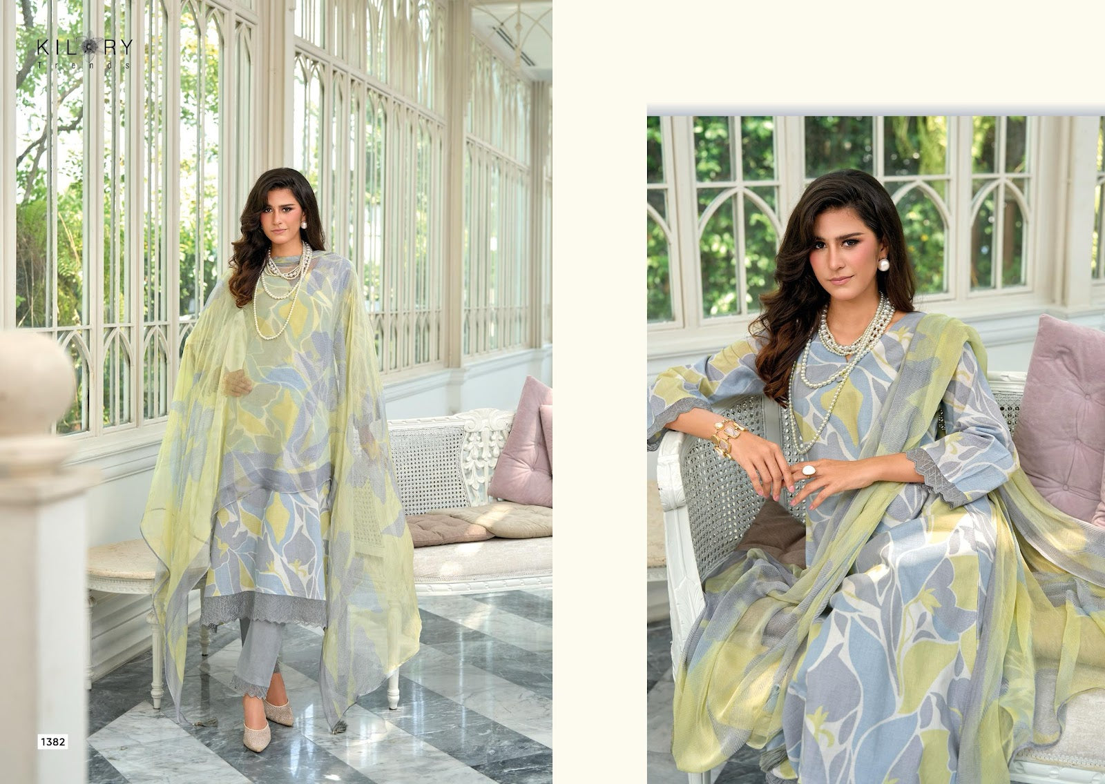 Scarlet Kilory Pure Lawn Pant Style Suits Exporter Gujarat