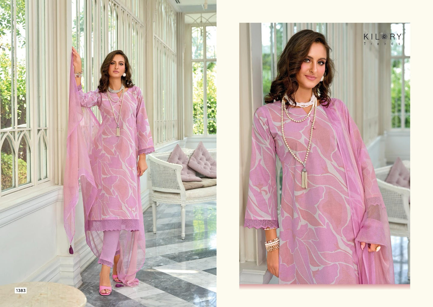 Scarlet Kilory Pure Lawn Pant Style Suits Exporter Gujarat