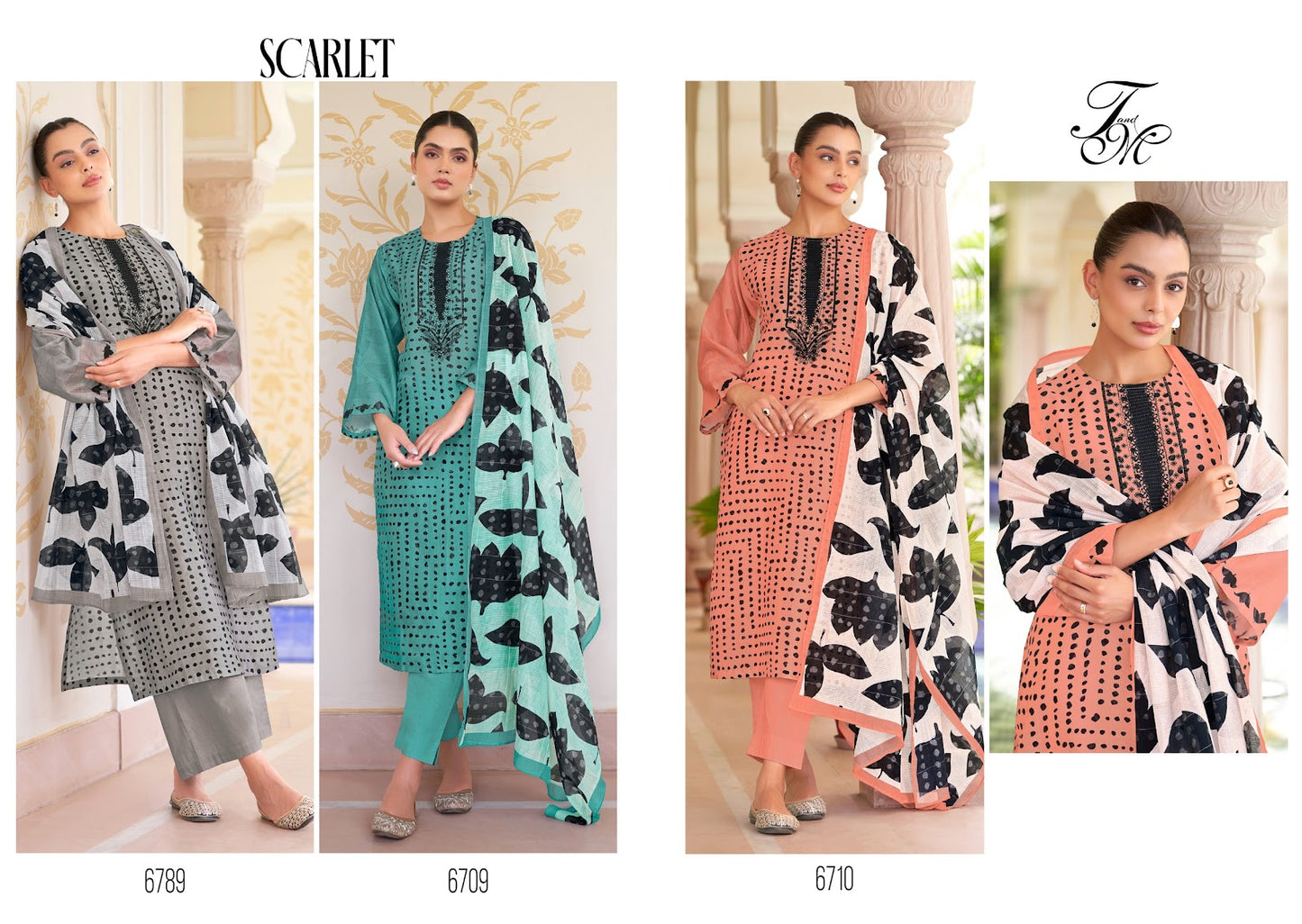 Scarlet Tm Chanderi Pant Style Suits Wholesale Rate