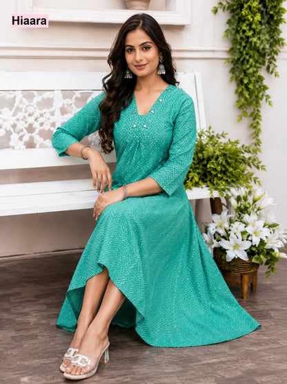 Scarlet Vol 1 Hiaara Cotton Anarkali Kurtis Wholesaler Ahmedabad