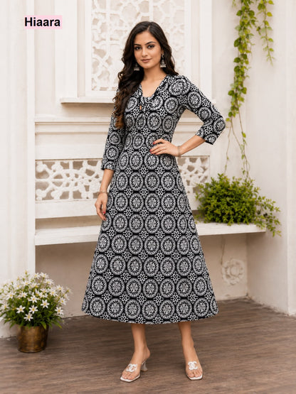 Scarlet Vol 1 Hiaara Cotton Anarkali Kurtis Wholesaler Ahmedabad