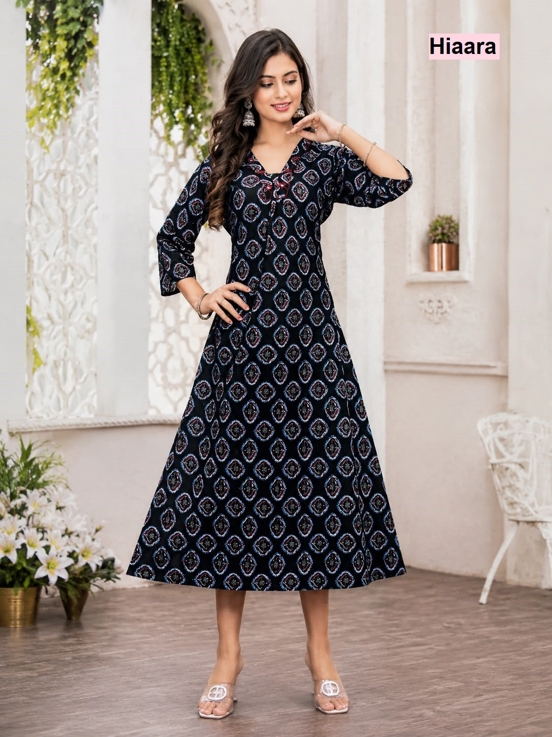 Scarlet Vol 1 Hiaara Cotton Anarkali Kurtis Wholesaler Ahmedabad