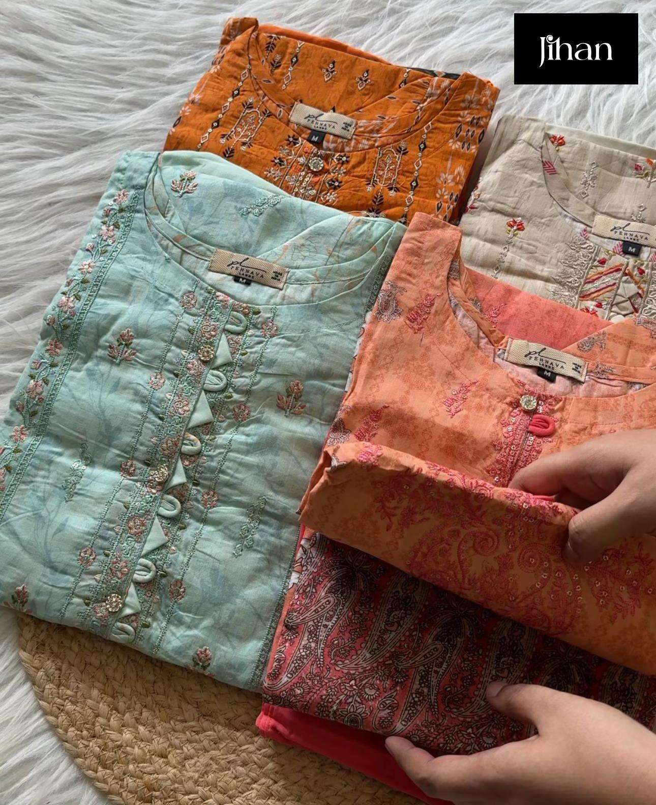 Scarlet Vol 4 Jihan Pure Lawn Karachi Salwar Suits Wholesaler Ahmedabad