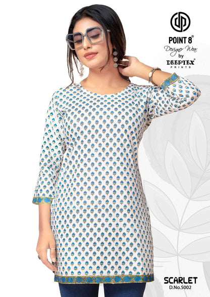 Scarlet Vol 5 Deeptex Prints Cotton Short Kurtis Exporter