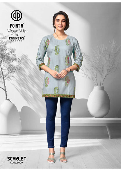 Scarlet Vol 6 Deeptex Prints Cotton Short Kurtis Wholesaler Ahmedabad