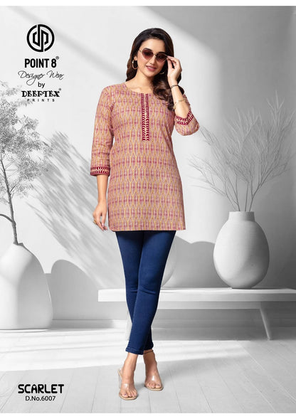 Scarlet Vol 6 Deeptex Prints Cotton Short Kurtis Wholesaler Ahmedabad