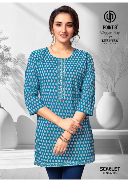 Scarlet Vol 6 Deeptex Prints Cotton Short Kurtis Wholesaler Ahmedabad
