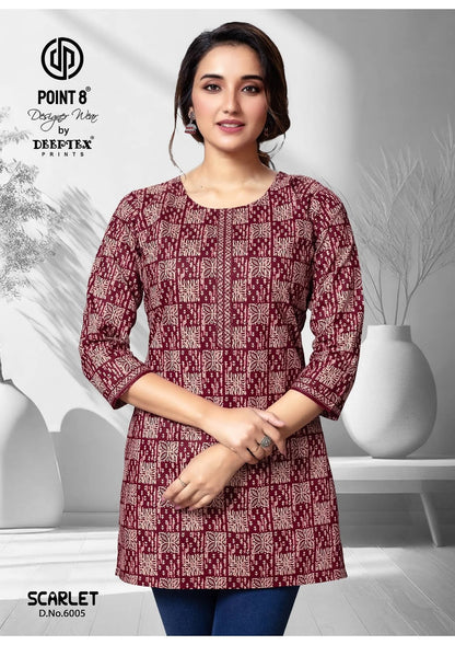 Scarlet Vol 6 Deeptex Prints Cotton Short Kurtis Wholesaler Ahmedabad