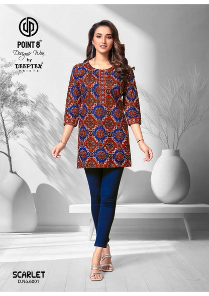 Scarlet Vol 6 Deeptex Prints Cotton Short Kurtis Wholesaler Ahmedabad