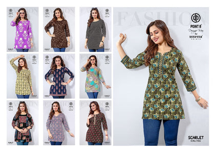 Scarlet Vol 7 Deeptex Prints Cotton Short Kurtis Supplier India