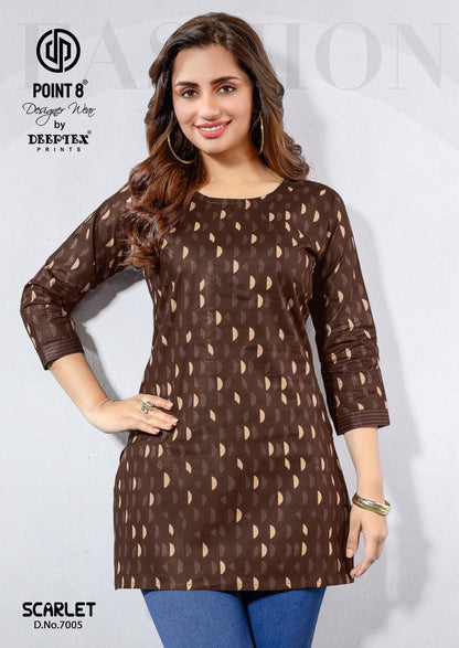 Scarlet Vol 7 Deeptex Prints Cotton Short Kurtis Supplier India