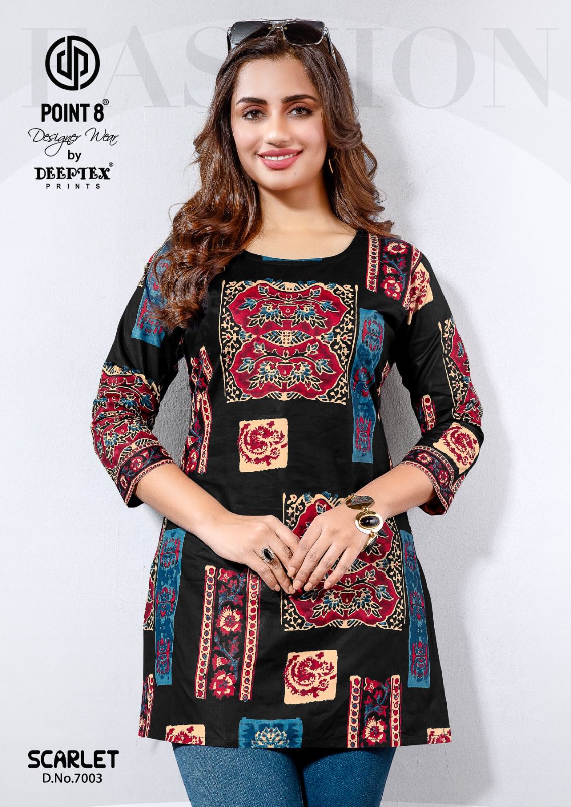 Scarlet Vol 7 Deeptex Prints Cotton Short Kurtis Supplier India