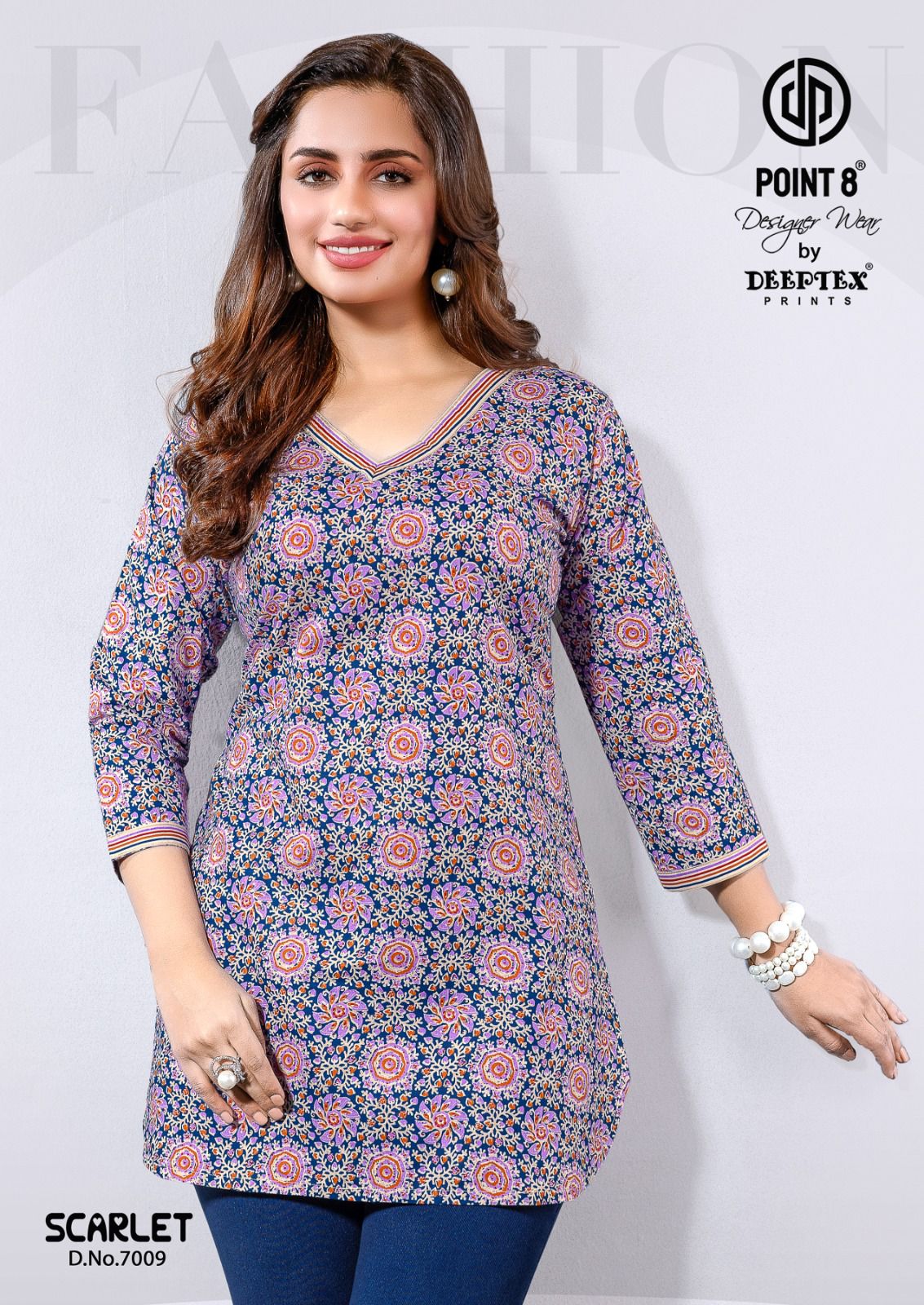 Scarlet Vol 7 Deeptex Prints Cotton Short Kurtis Supplier India