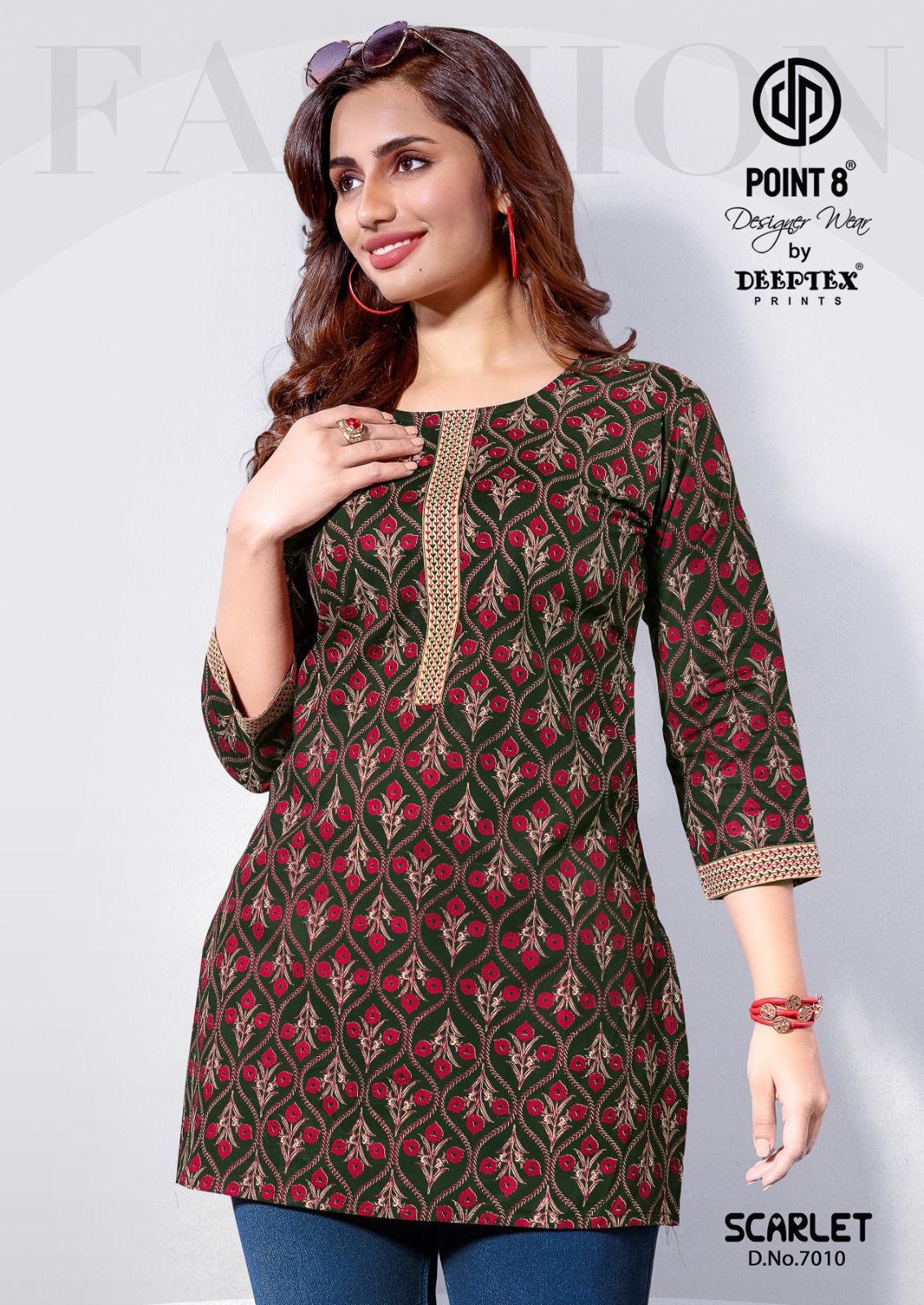 Scarlet Vol 7 Deeptex Prints Cotton Short Kurtis Supplier India