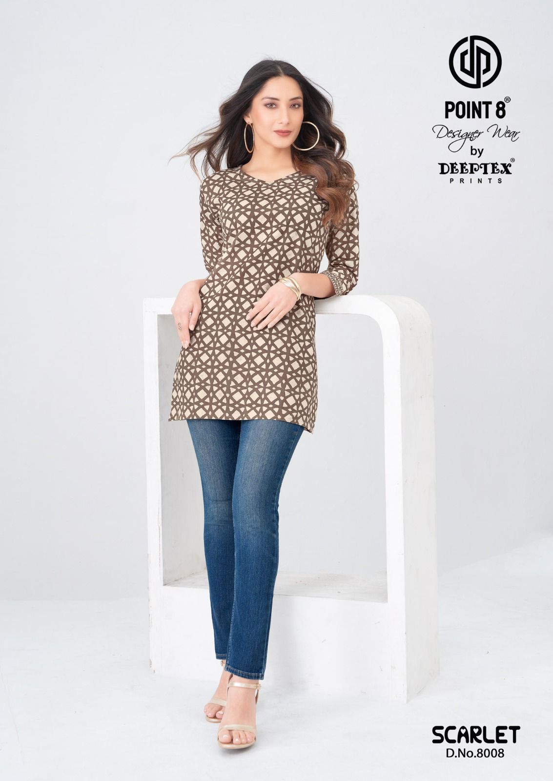 Scarlet Vol 8 Point 8 Deeptex Prints Cotton Short Kurtis Exporter India