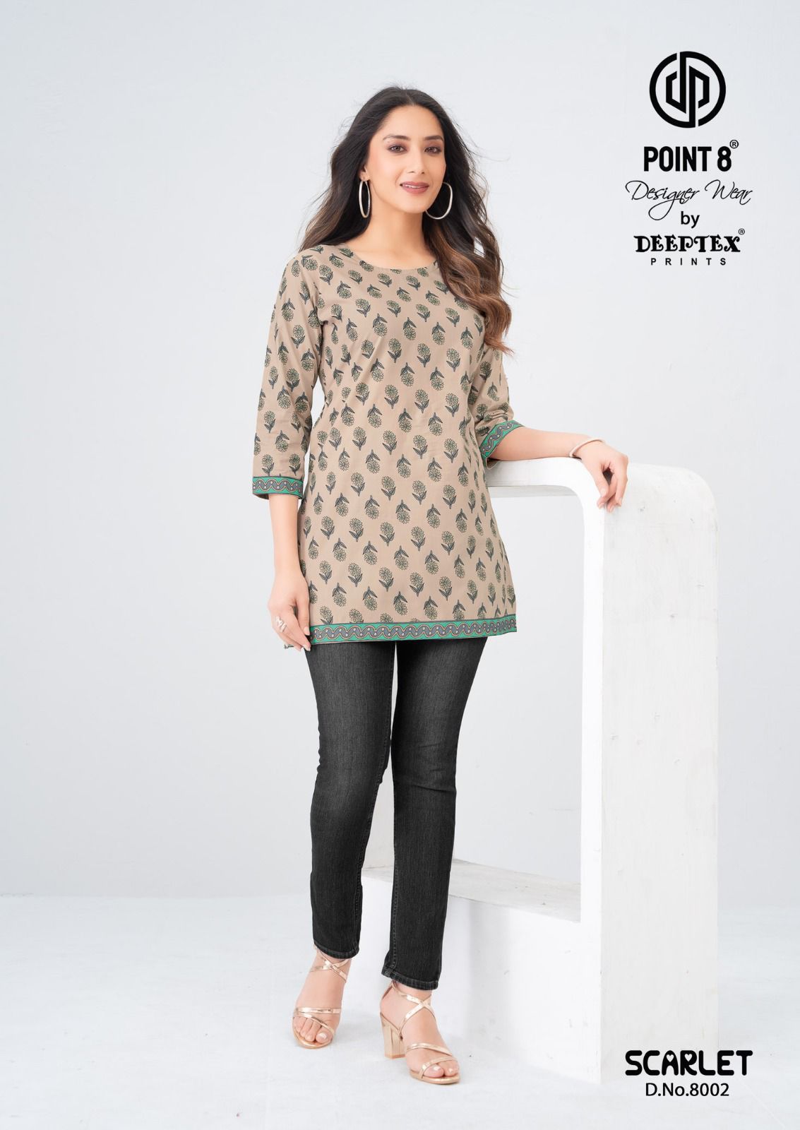Scarlet Vol 8 Point 8 Deeptex Prints Cotton Short Kurtis Exporter India