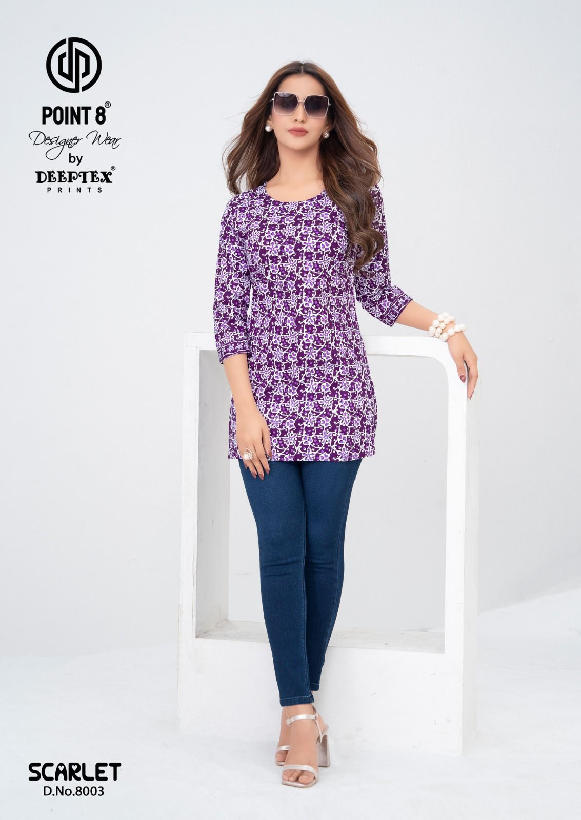 Scarlet Vol 8 Point 8 Deeptex Prints Cotton Short Kurtis Exporter India