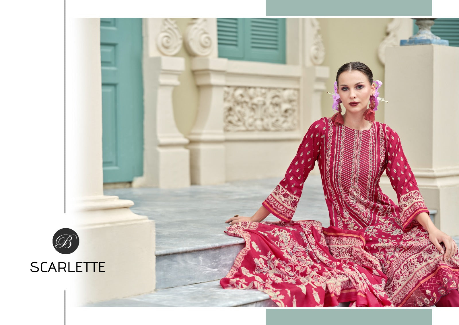 Scarlette Belliza Designer Studio Cotton Karachi Salwar Suits Wholesale Price