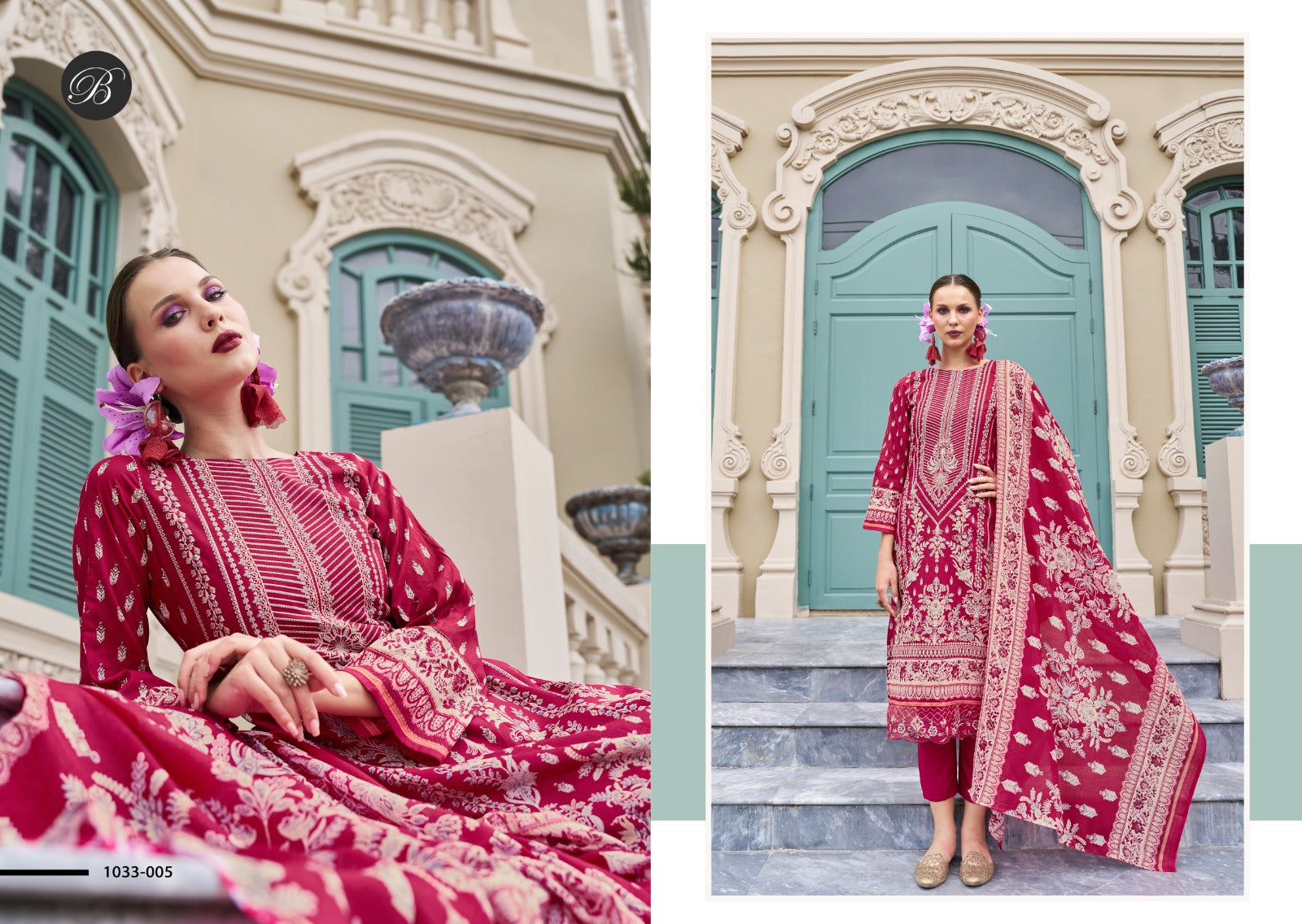 Scarlette Belliza Designer Studio Cotton Karachi Salwar Suits Wholesale Price