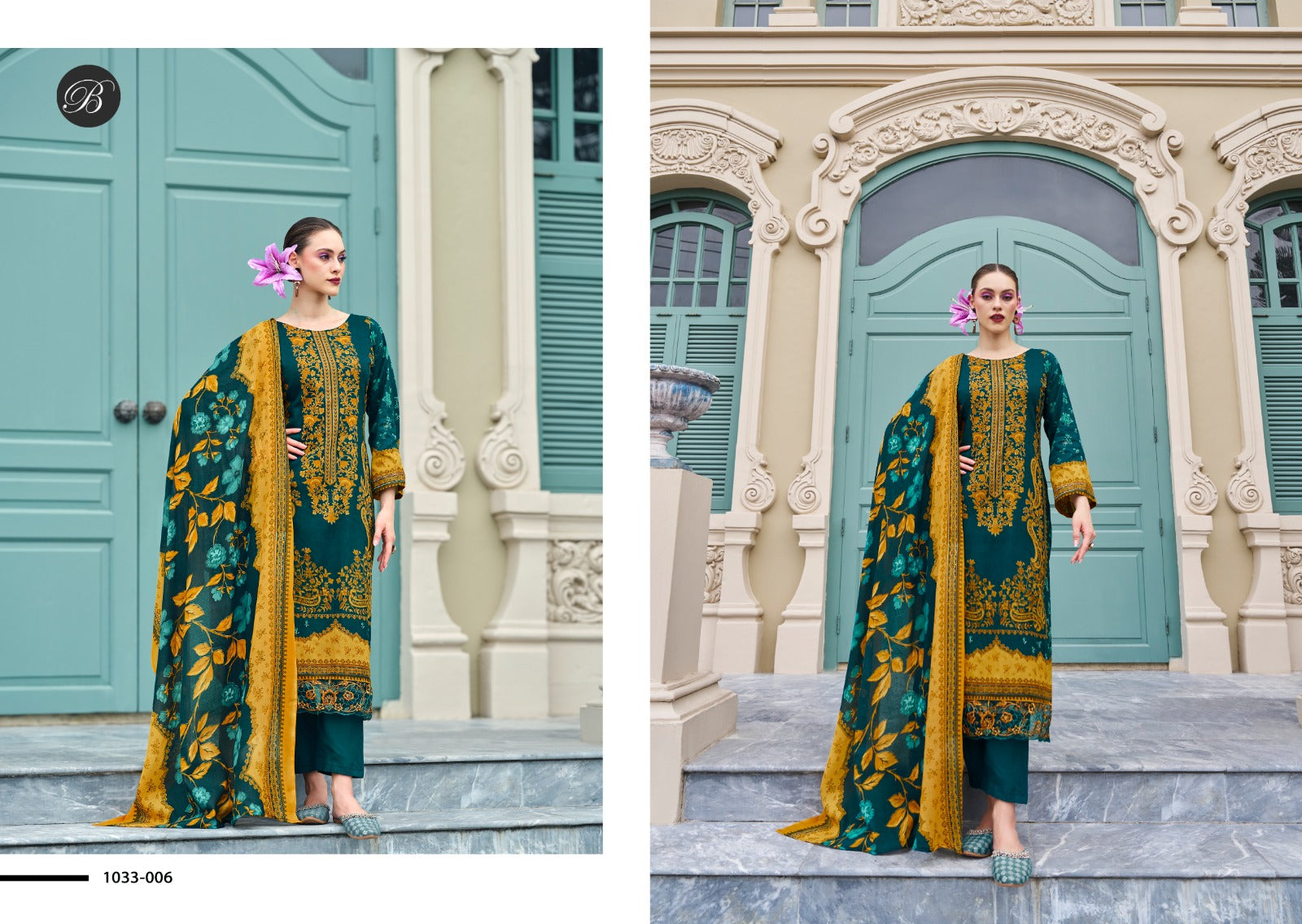 Scarlette Belliza Designer Studio Cotton Karachi Salwar Suits Wholesale Price