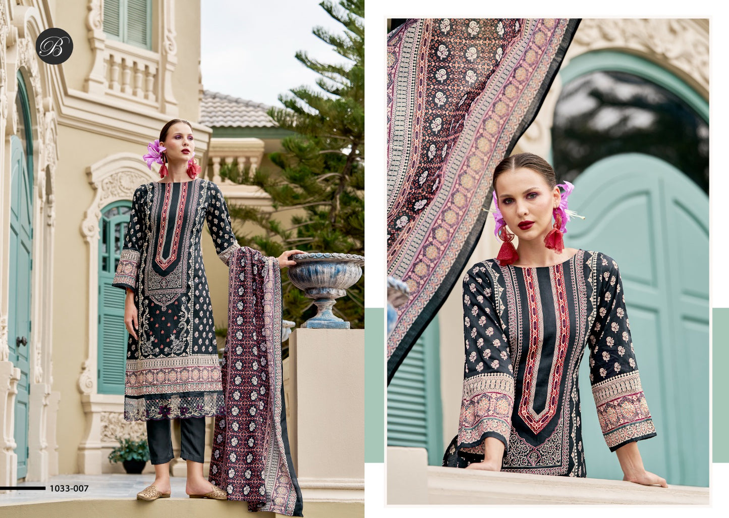 Scarlette Belliza Designer Studio Cotton Karachi Salwar Suits Wholesale Price