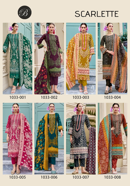 Scarlette Belliza Designer Studio Cotton Karachi Salwar Suits Wholesale Price