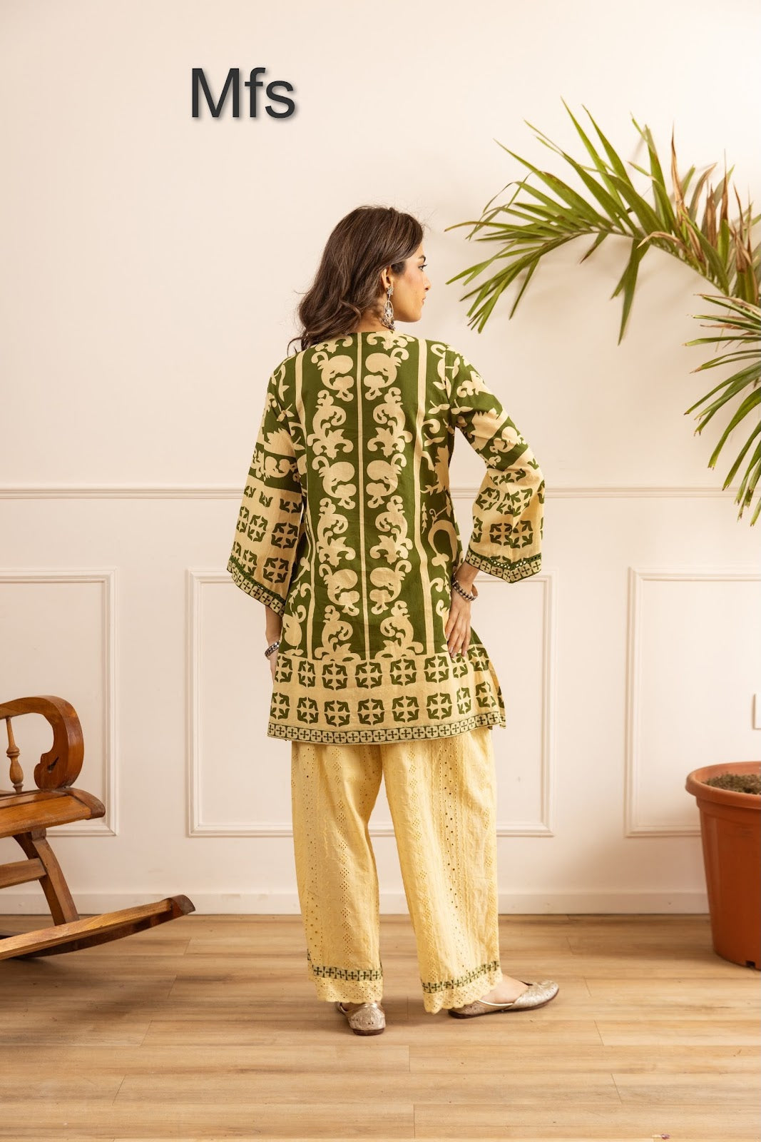 Schiffli 1209 Mfs Cotton Co Ord Set Wholesaler India