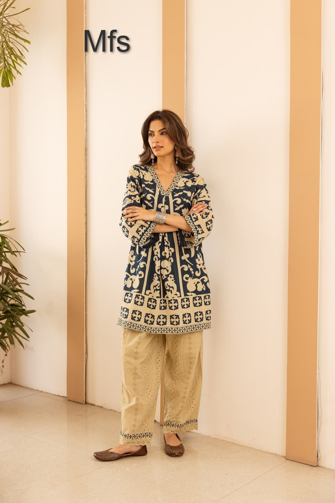 Schiffli 1209 Mfs Cotton Co Ord Set Wholesaler India