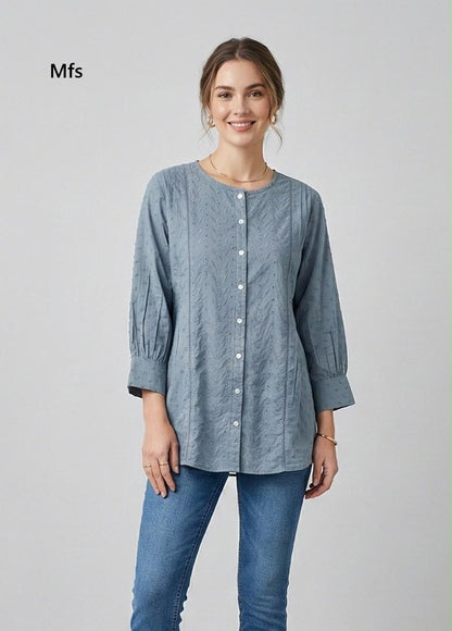 Schiffli Work 1506 Mfs Cotton Women Shirts Wholesaler Gujarat