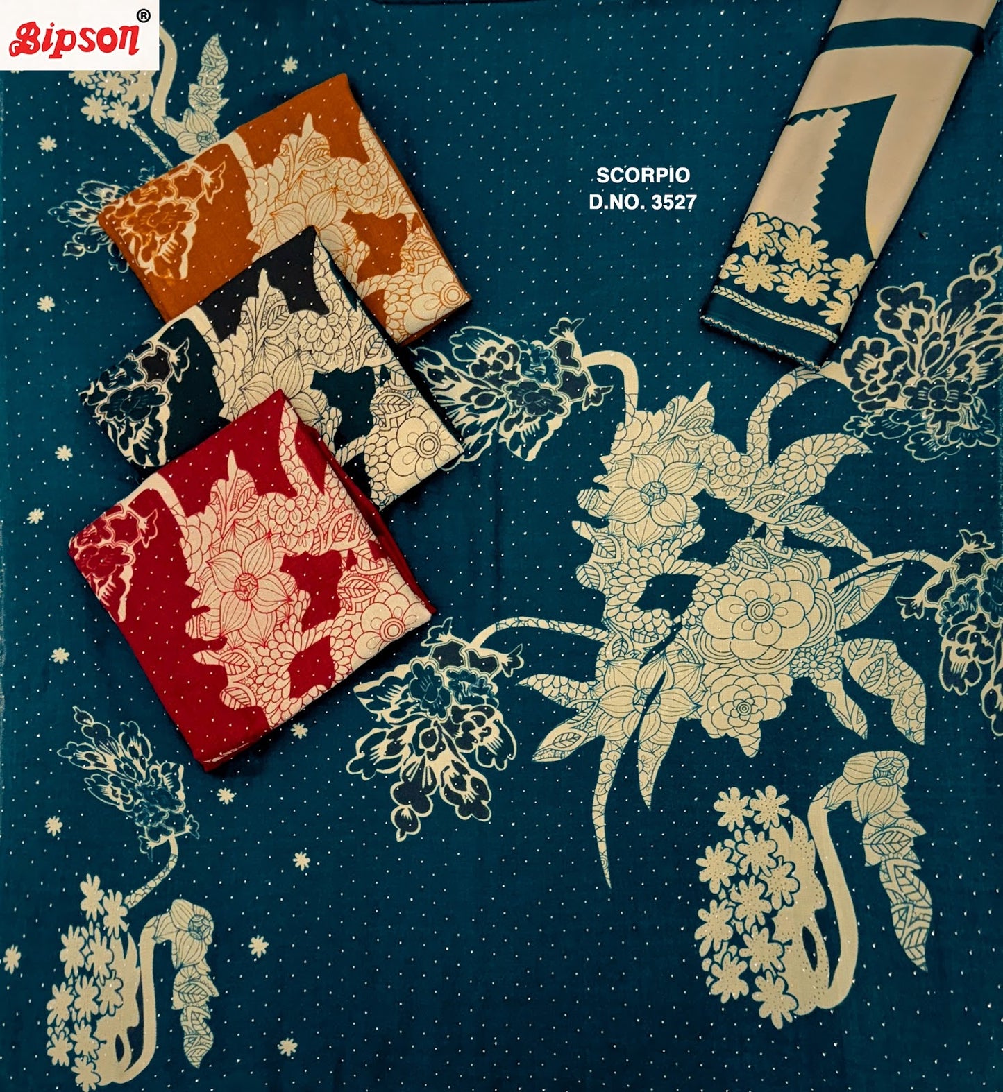 Scorpio 3527 Bipson Prints Woolen Pashmina Suits Exporter India