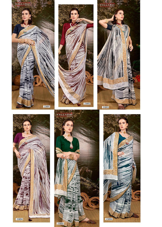 Scottie Vallabhi Prints Georgette Sarees Exporter