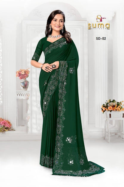 Sd 01 To Sd 011 Suma Designer Swarovski Sarees Wholesaler Gujarat