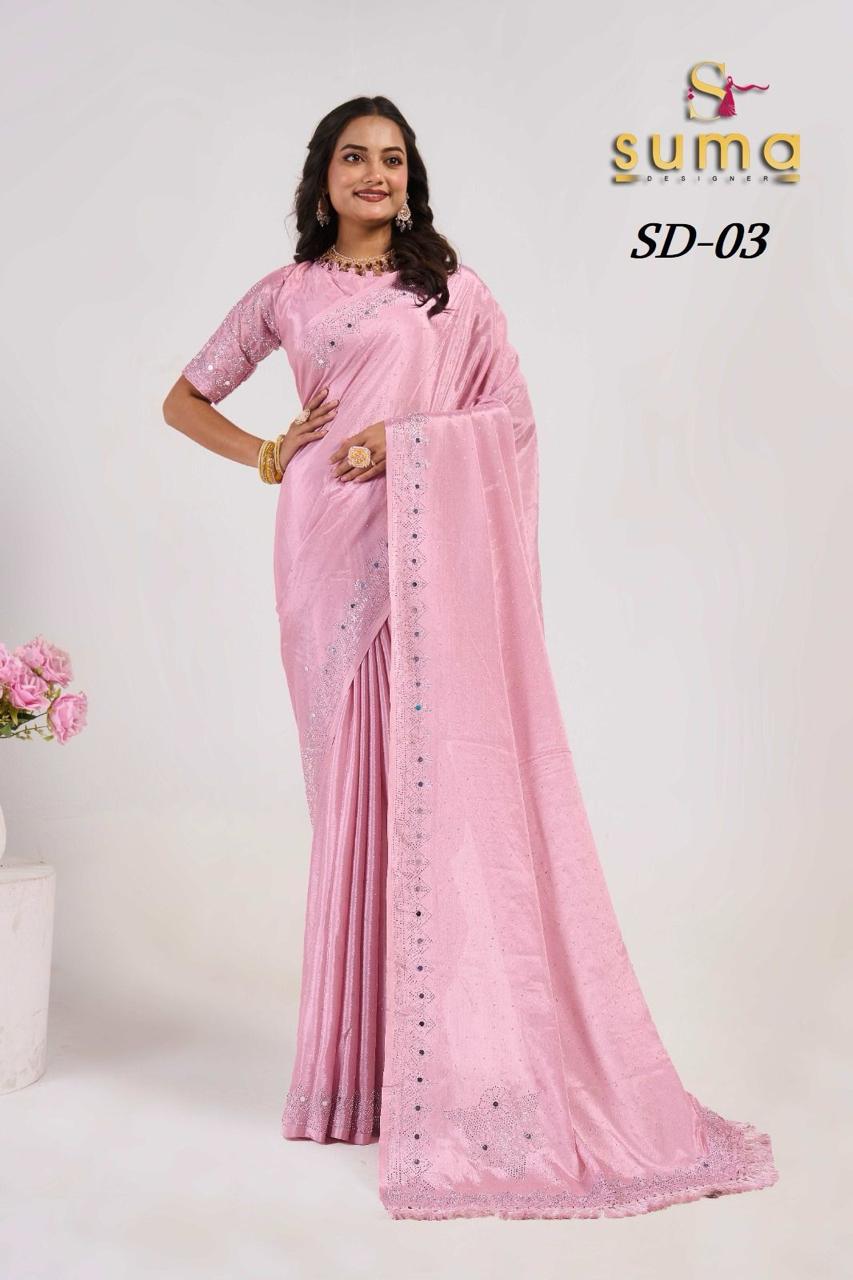 Sd 01 To Sd 011 Suma Designer Swarovski Sarees Wholesaler Gujarat