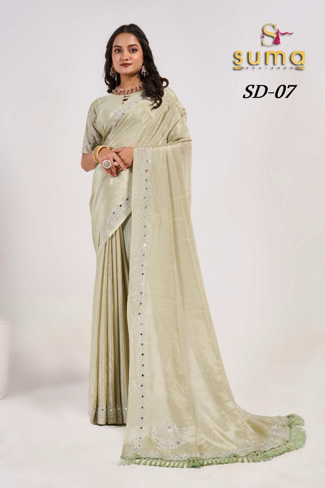 Sd 01 To Sd 011 Suma Designer Swarovski Sarees Wholesaler Gujarat