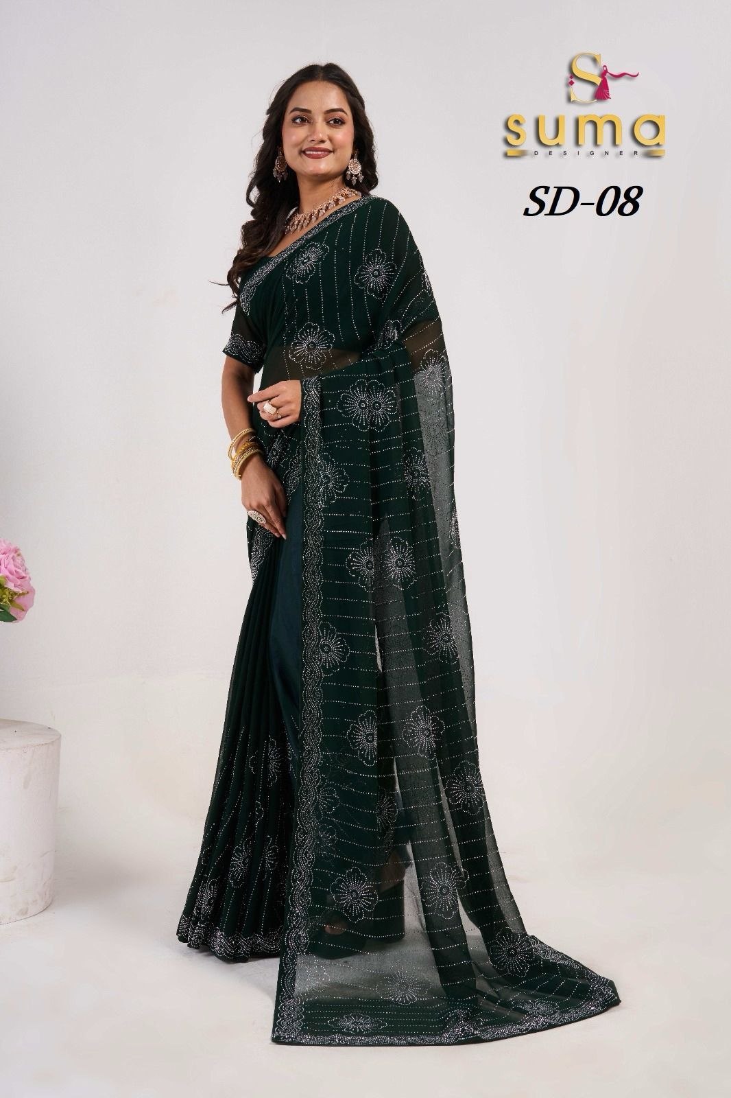 Sd 01 To Sd 011 Suma Designer Swarovski Sarees Wholesaler Gujarat