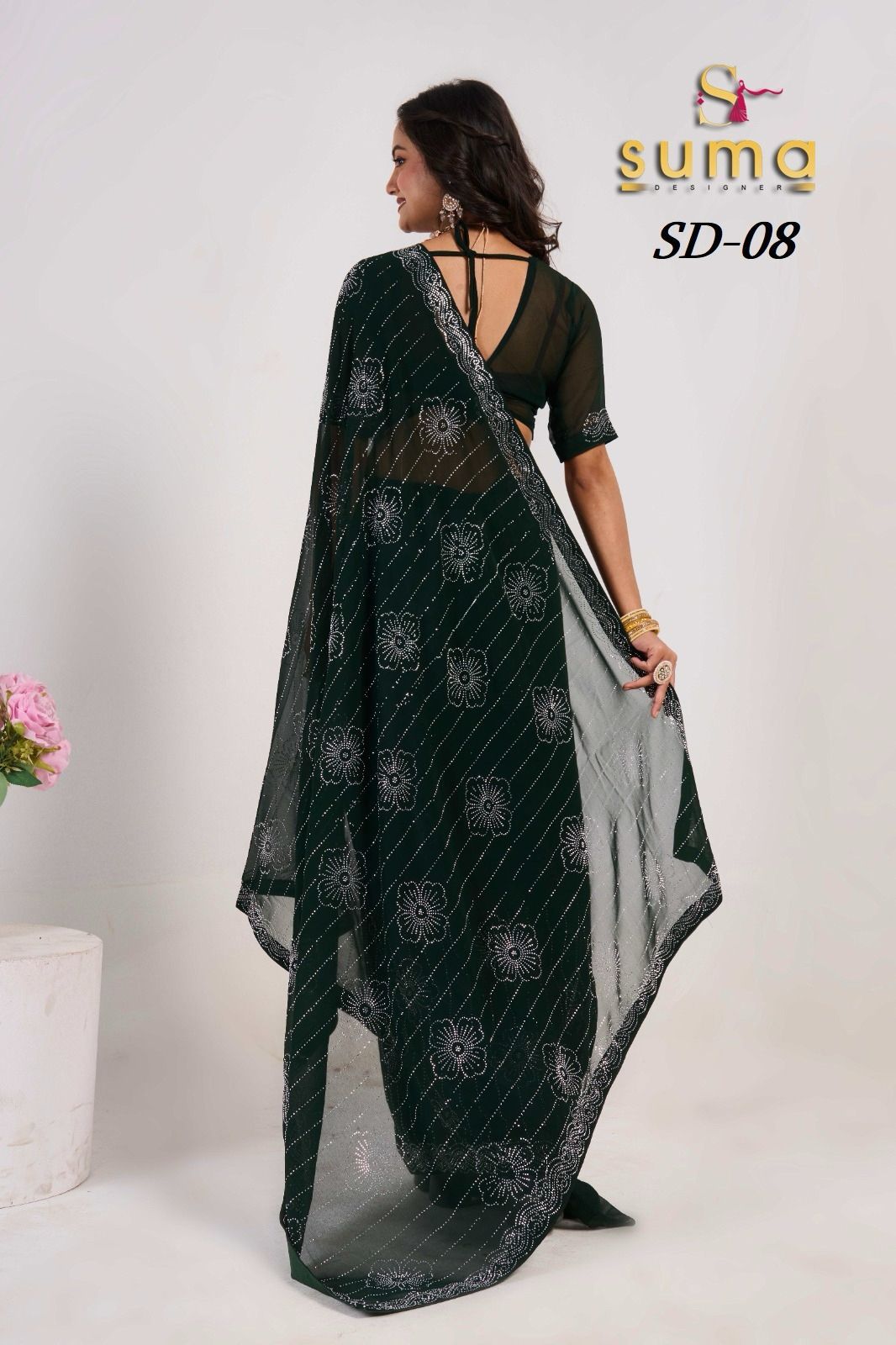 Sd 01 To Sd 011 Suma Designer Swarovski Sarees Wholesaler Gujarat