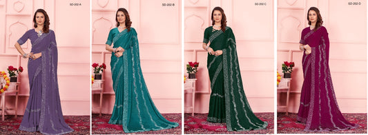 Sd-202 Suma Designer Black Rangoli Sarees