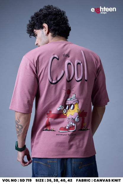 Sd 719 Oversized Eighteen Steps Knit Mens Tshirts Wholesaler Ahmedabad